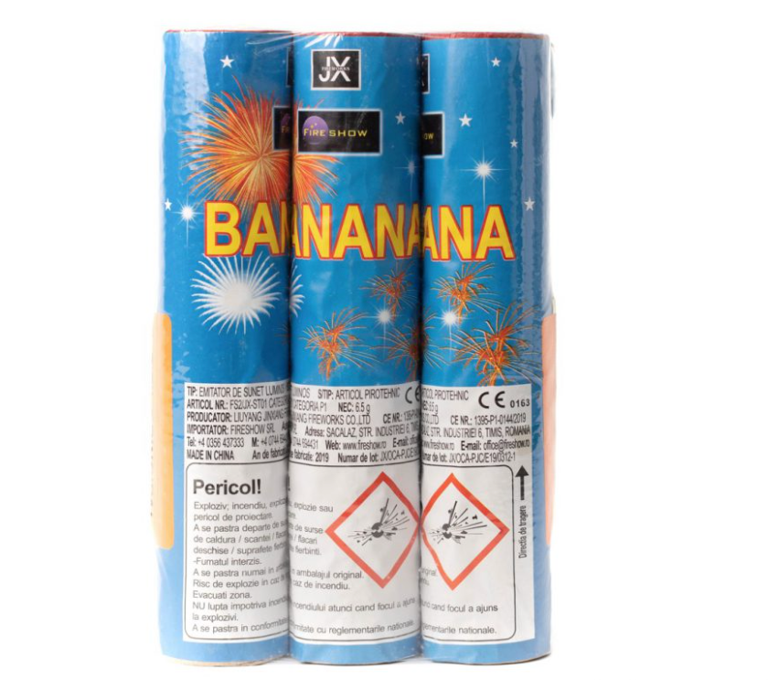 Artificii tun albastru -Banane emitator de sunet luminos 35mm Emitator de sunet luminos